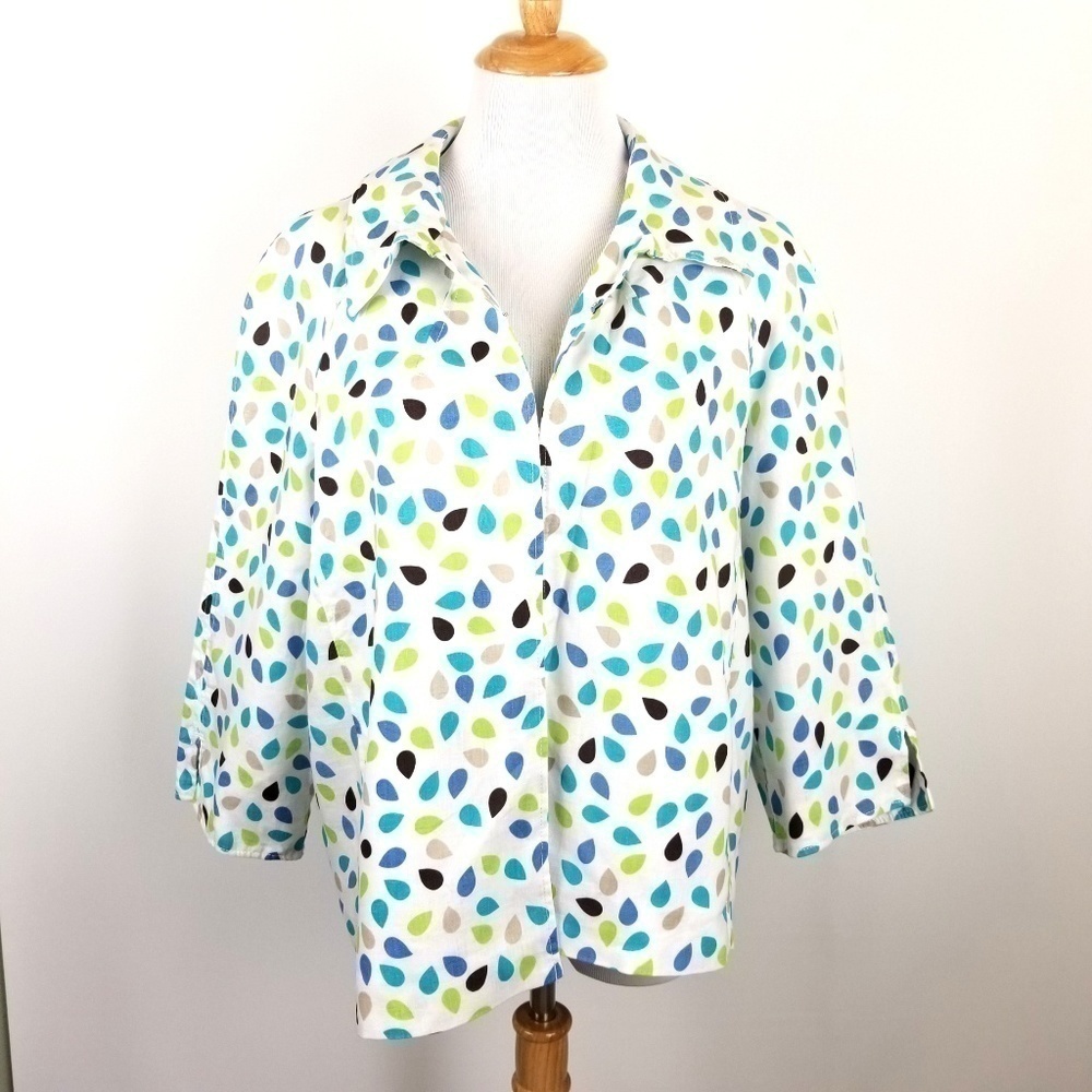 Kim Rogers 100% Linen Jacket, sz XL